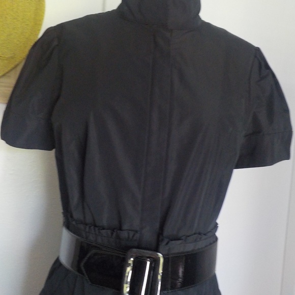 BCBC MaxAzria Black Midi Dress w/Belt - Picture 3 of 7